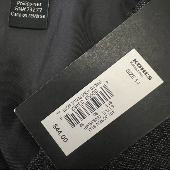 Kohl's Size 14 Pencil Skirt, Gray - Picture 4 of 5